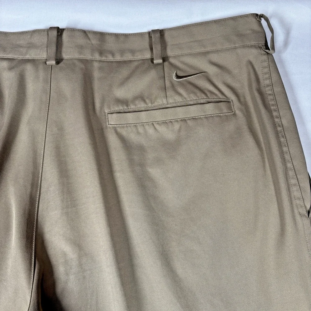 Nike Golf Pants Mens 34x32 Khaki Fit Dry Flat Front Straight Leg 319685-235